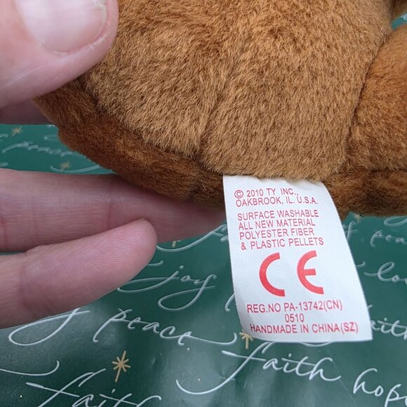 Retired TY‎ Scooby-Doo Plush W/ Santa Hat 7" Stuffed Animal RARE 2010 Christmas - Picture 5 of 10